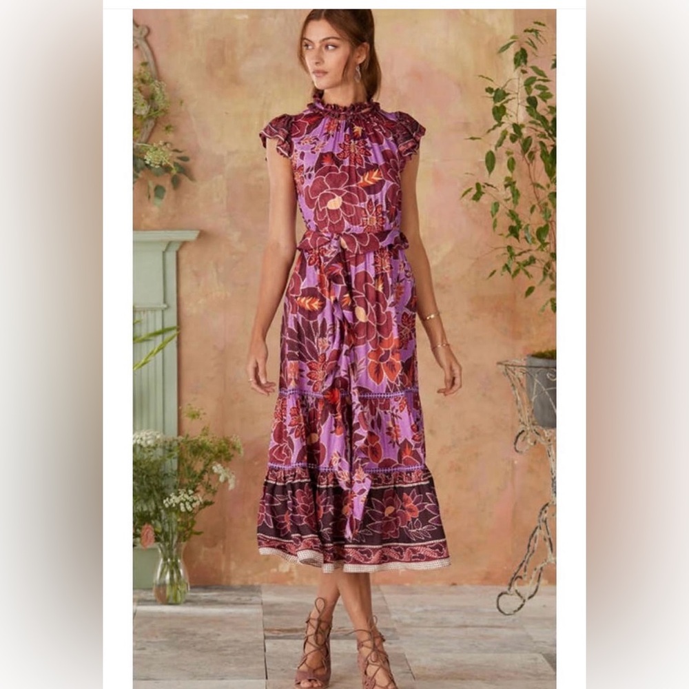 Farm Rio Sweet Floral Midi Dress NWT